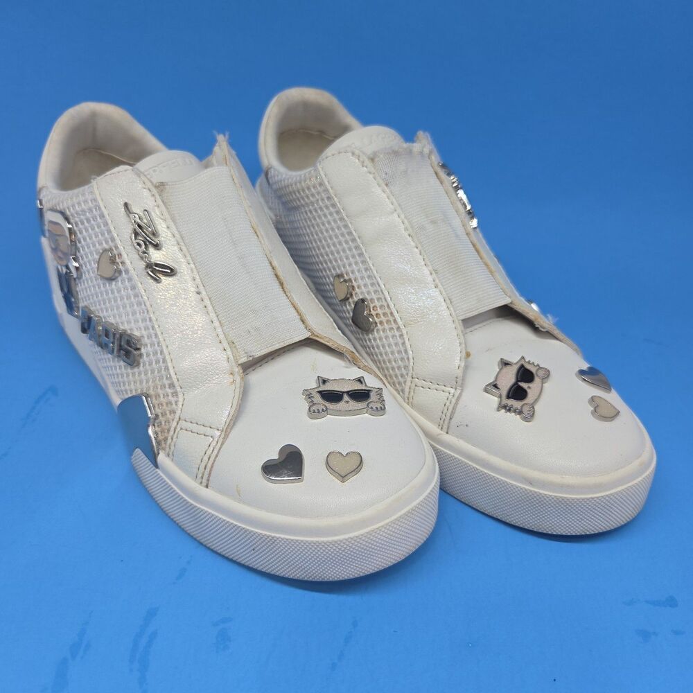 Karl Lagerfeld Paris White Shoes Womens 7